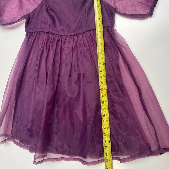 NWOT Women's TCEC Magenta Babydoll Dress - Picture 4 of 5